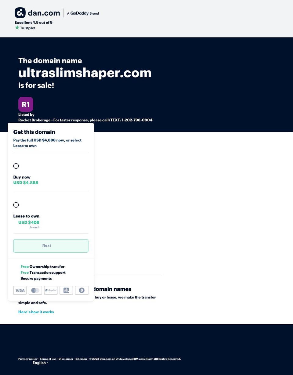 ultraslimshaper.com — Shopify storefront screenshot