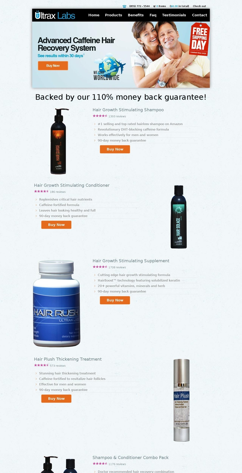 ultraxlabs.com shopify website screenshot