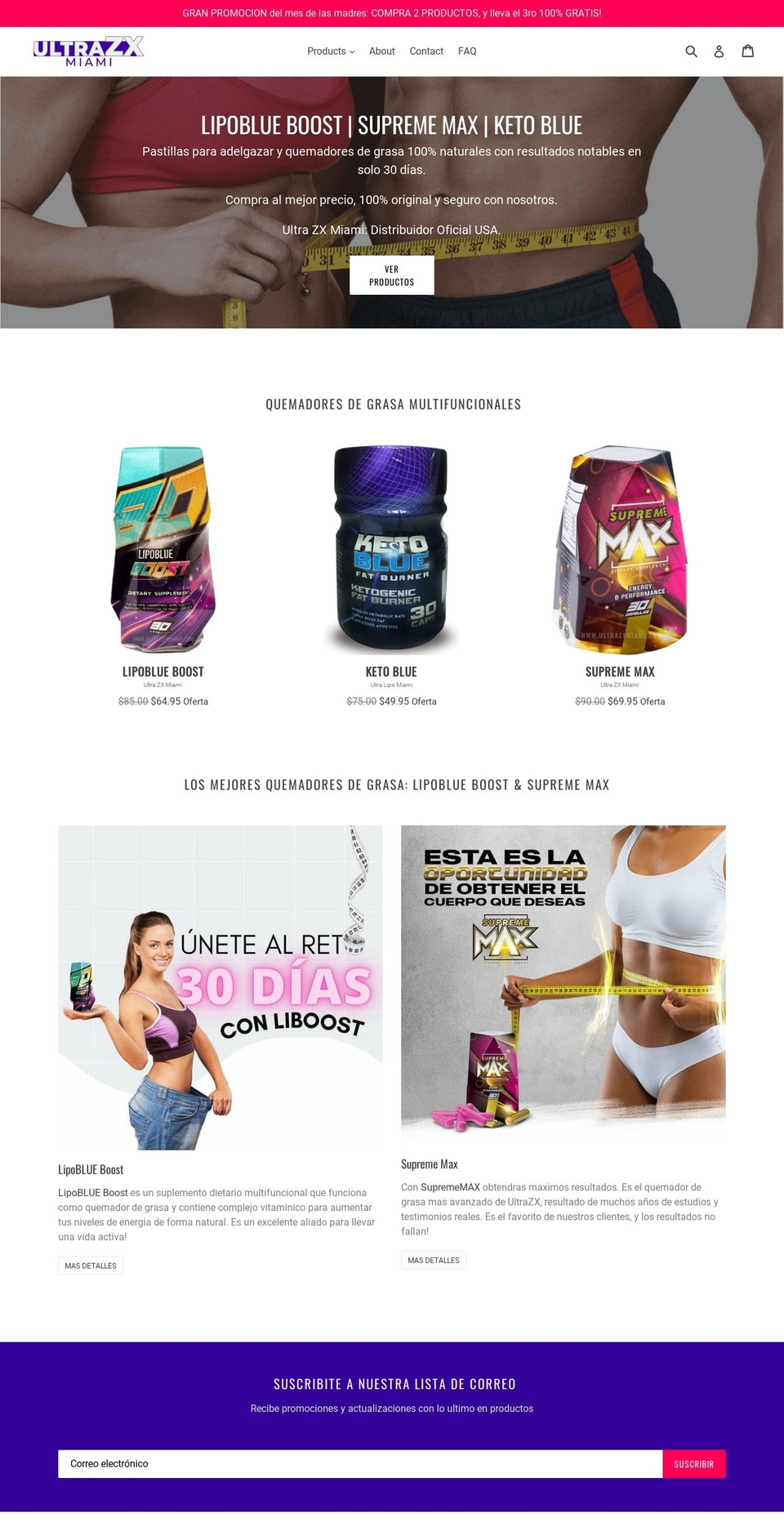 ultrazxmiami.com shopify website screenshot