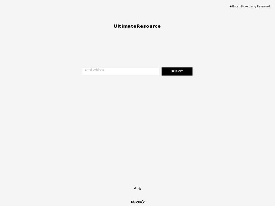 ultresource.com — Shopify storefront screenshot