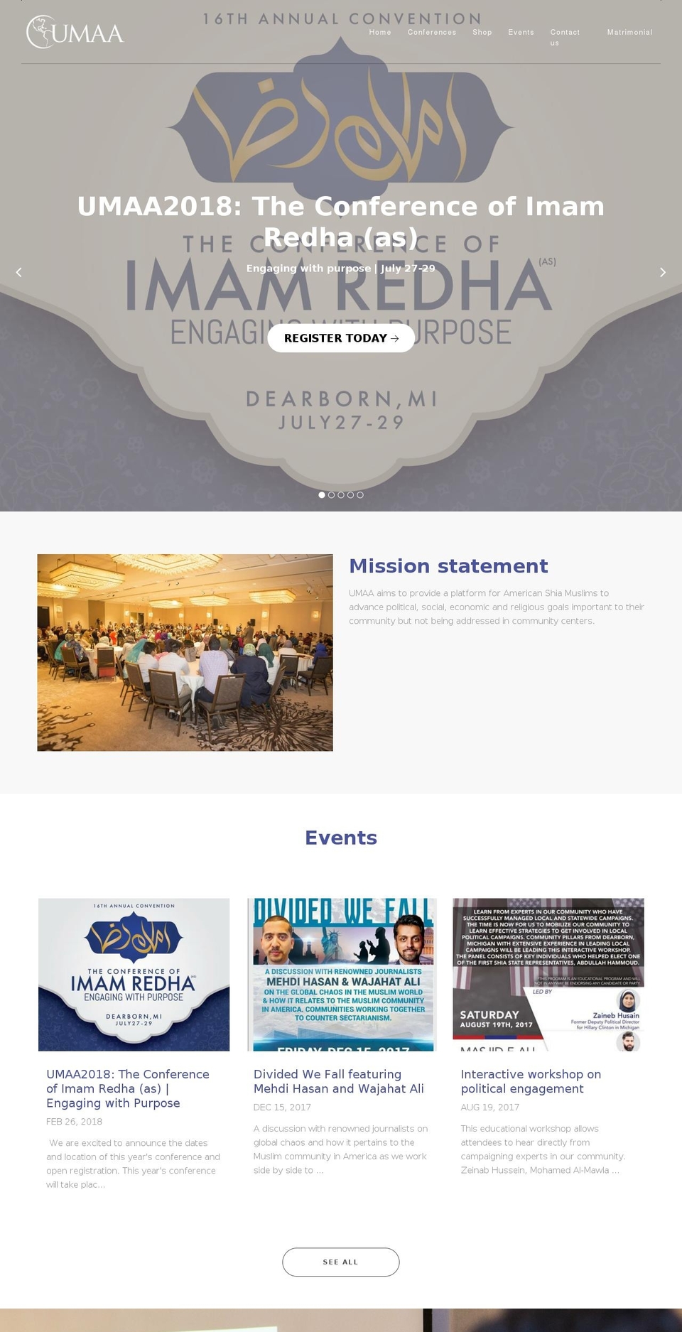 UMAA Shopify theme site example umaamerica.net