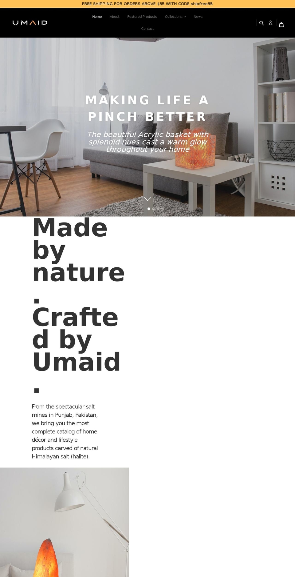 umaidproducts.com shopify website screenshot