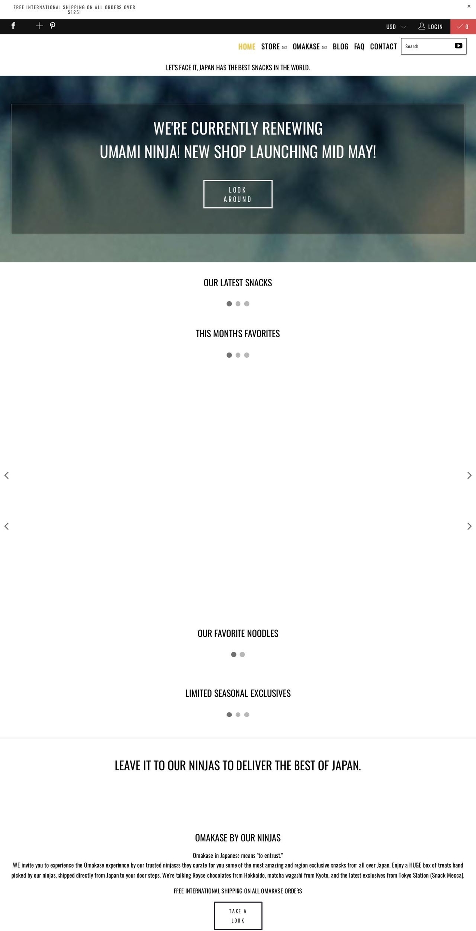 umamininja.com shopify website screenshot