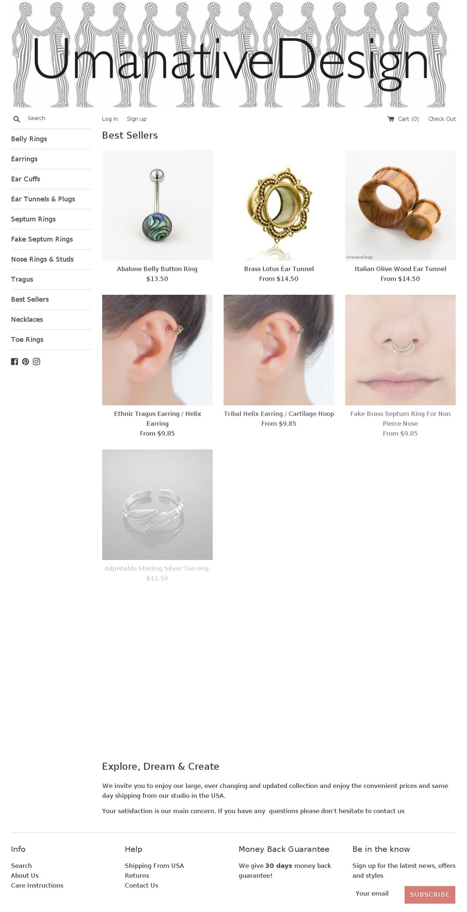 umanative.com — Shopify storefront screenshot