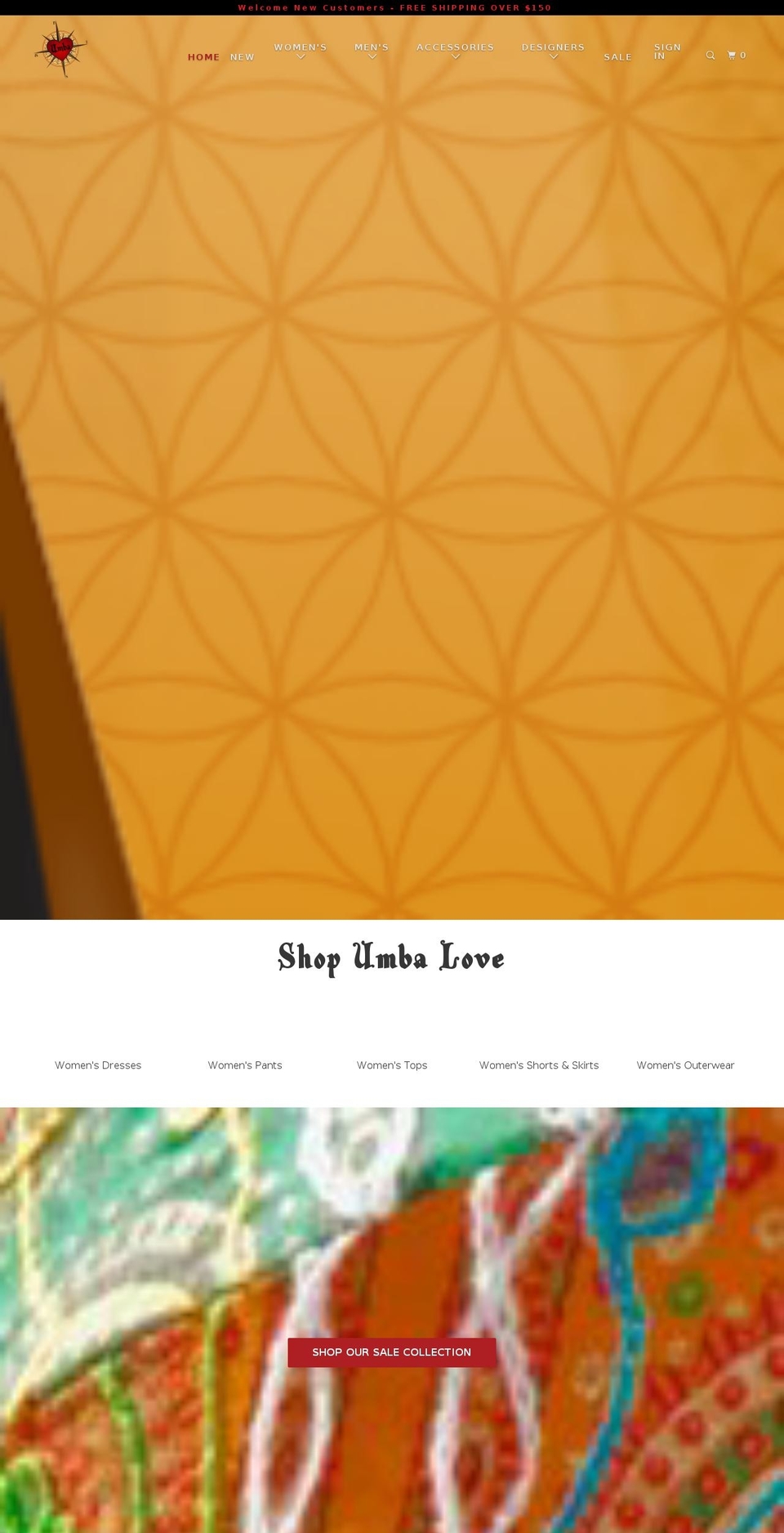 umbalove.com shopify website screenshot