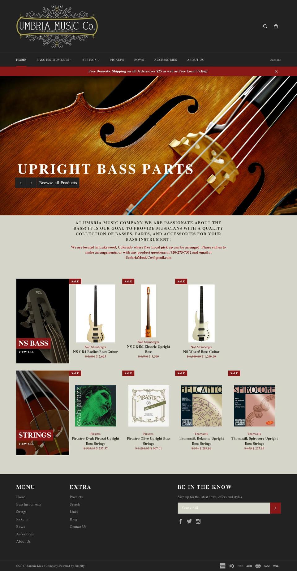umbriamusicco.com shopify website screenshot
