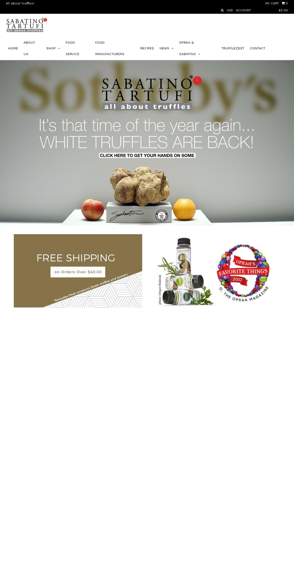 umbriantruffles.com — Shopify storefront screenshot