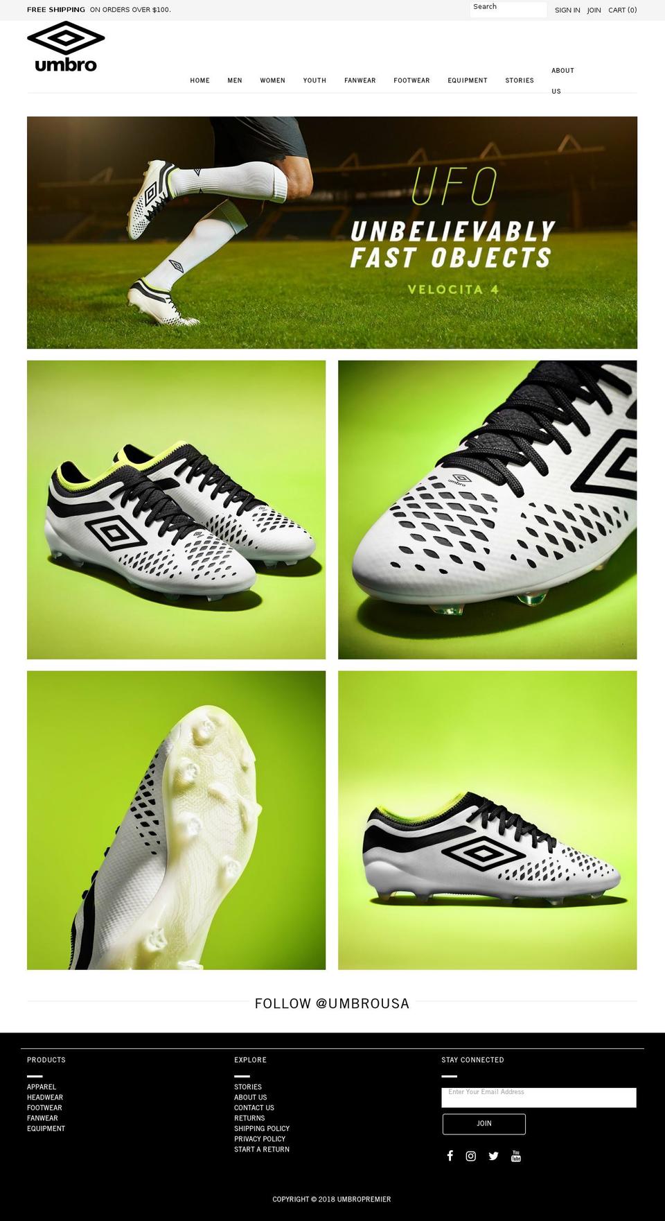 umbropremier.com shopify website screenshot