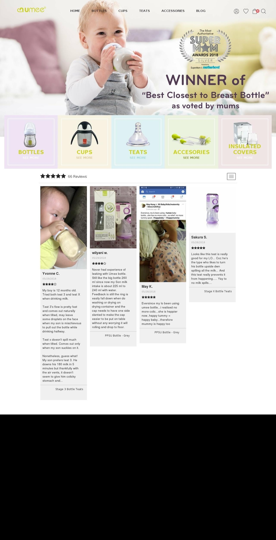 umeebabyasia.com — Shopify storefront screenshot