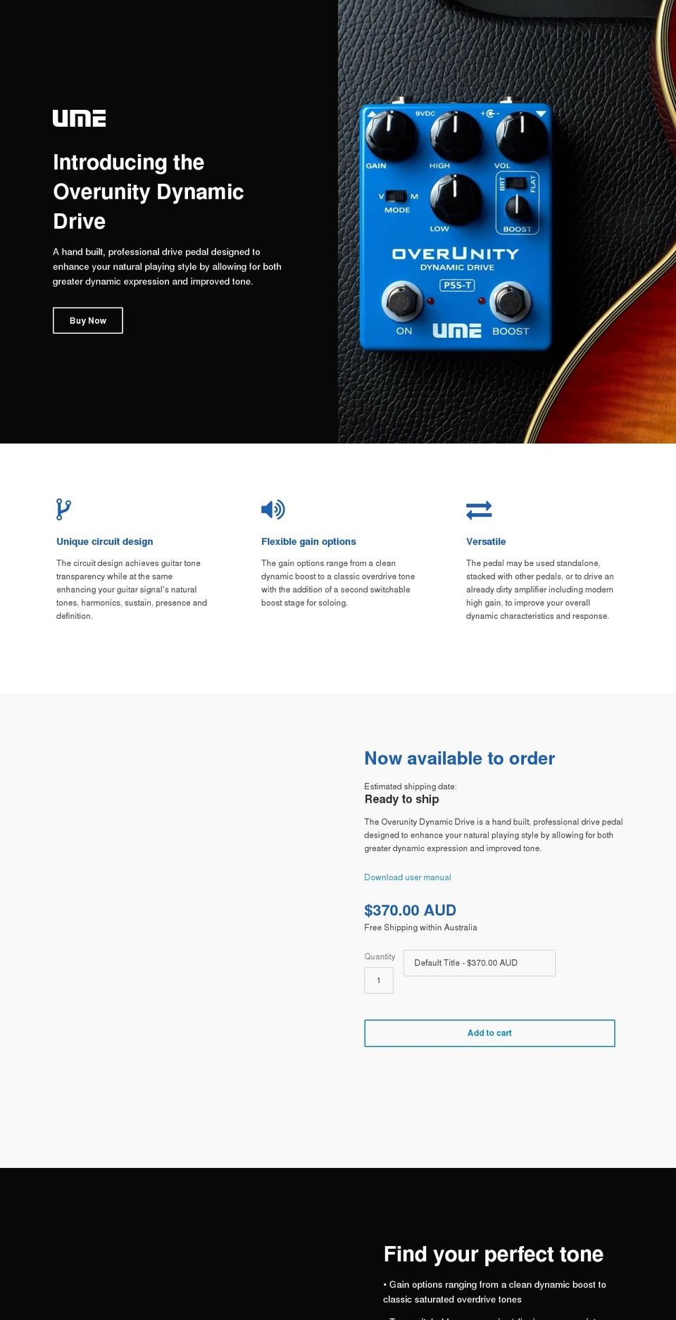 umeeffects.com shopify website screenshot