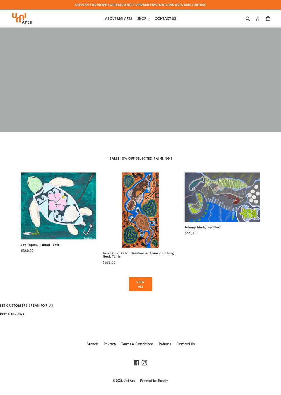 umi-arts.myshopify.com shopify website screenshot