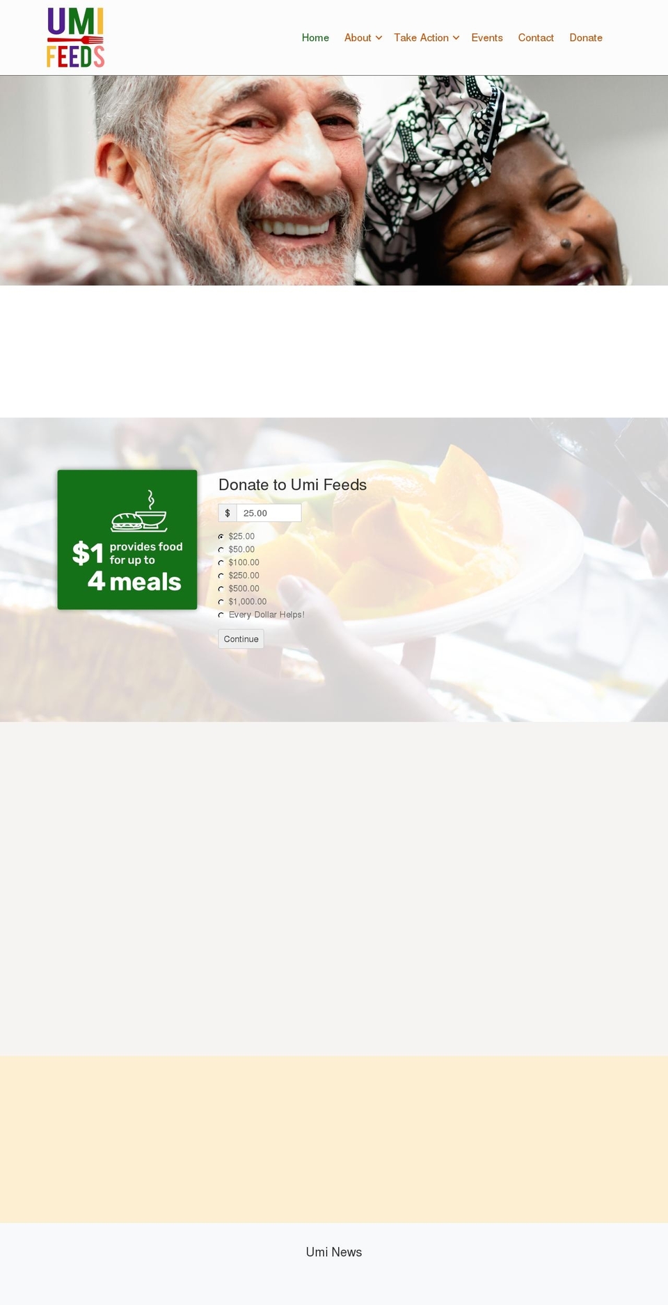 umifeeds.org shopify website screenshot