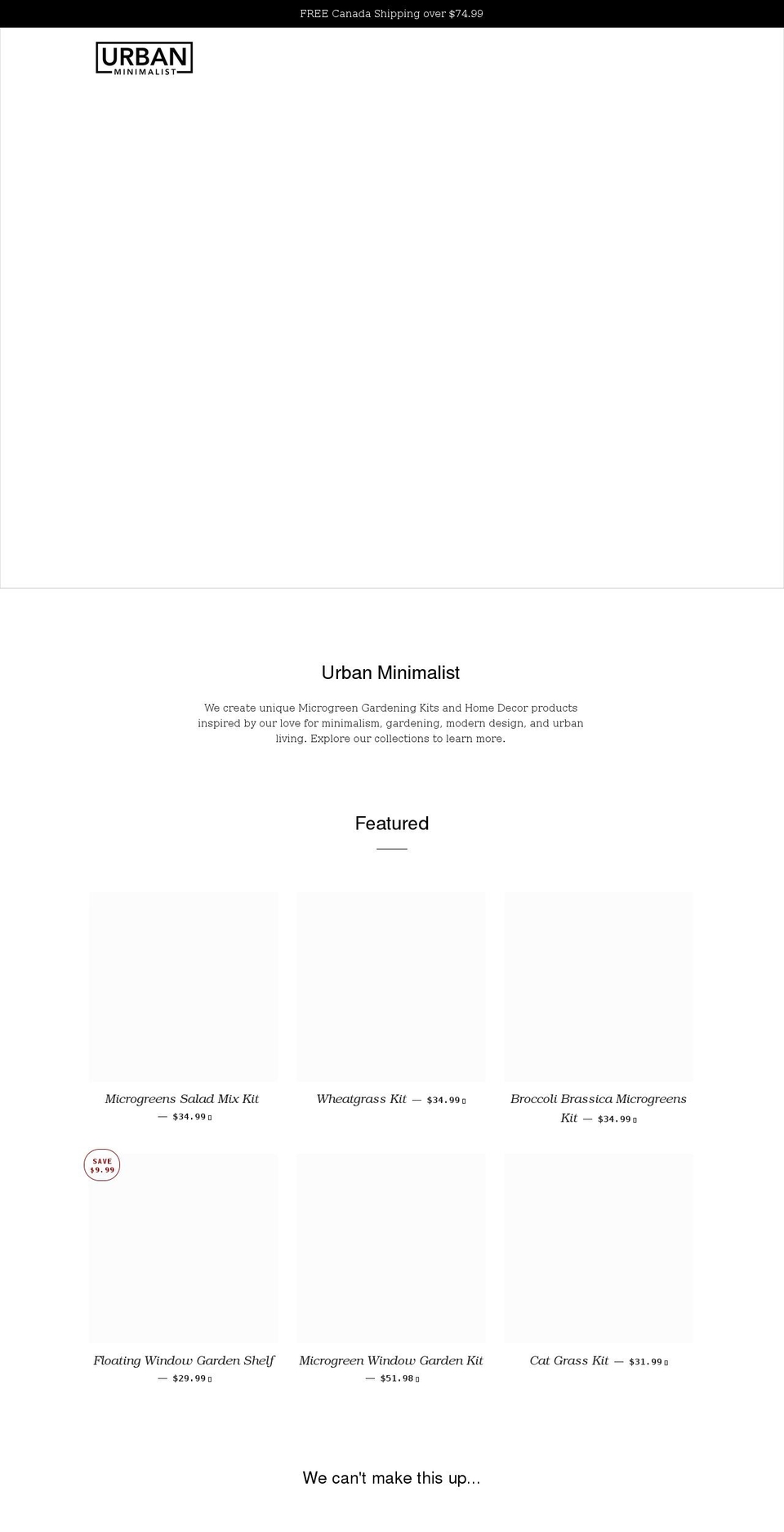uminimalist.com shopify website screenshot