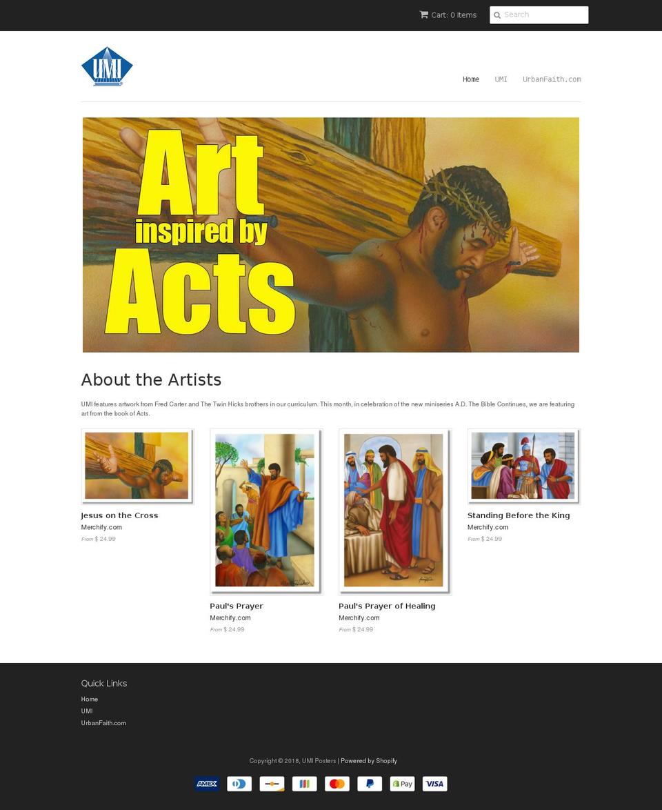 umiposters.com shopify website screenshot