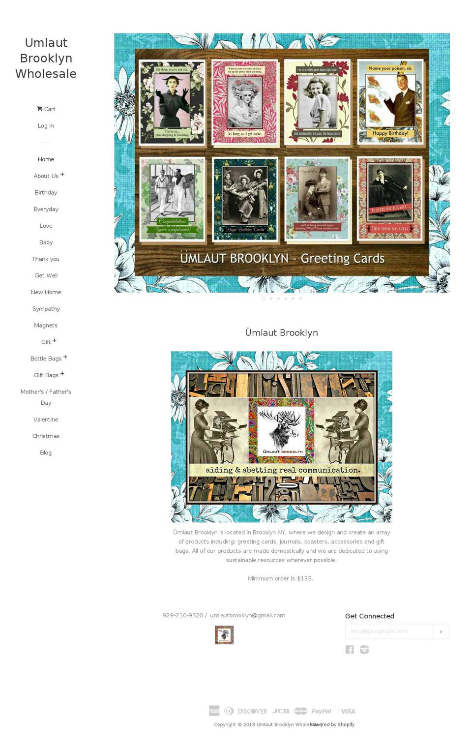 umlautbrooklyn.com shopify website screenshot