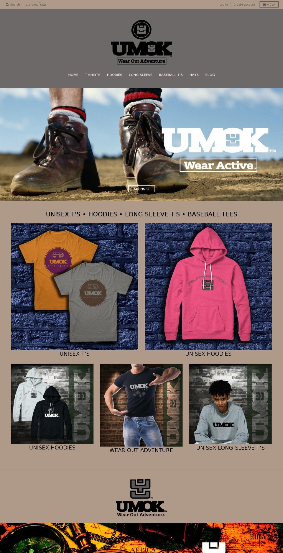 umokclothing.com — Shopify storefront screenshot