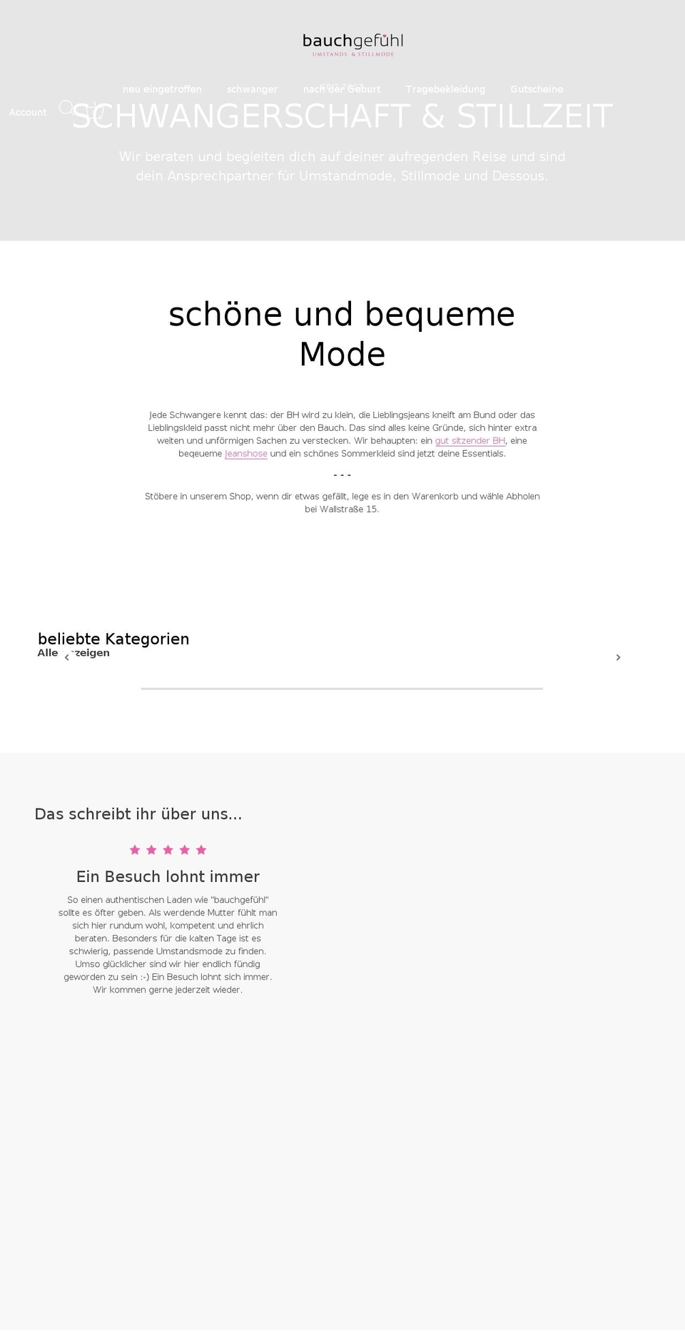 umstandsmode-in-dresden.de shopify website screenshot