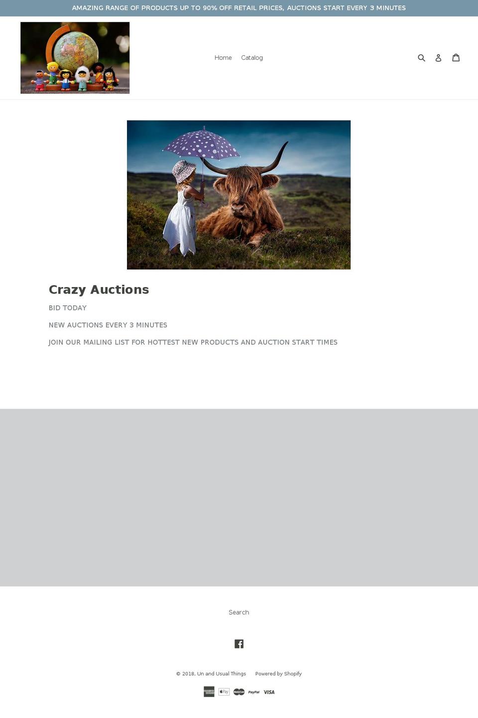 un-and-usual-things.com — Shopify storefront screenshot