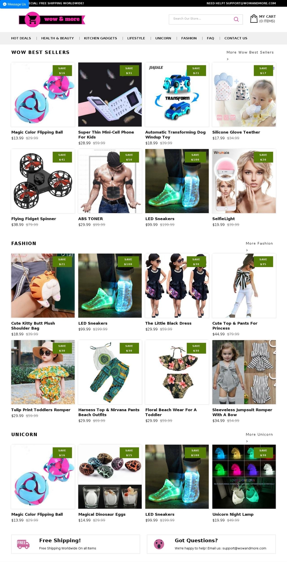un1cornkids.com — Shopify storefront screenshot