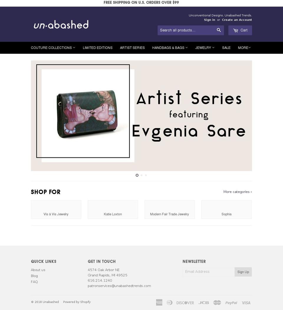 unabashedtrends.com — Shopify storefront screenshot