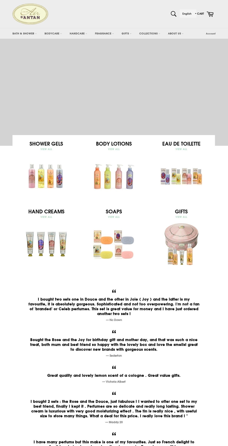 unairdantan.com — Shopify storefront screenshot