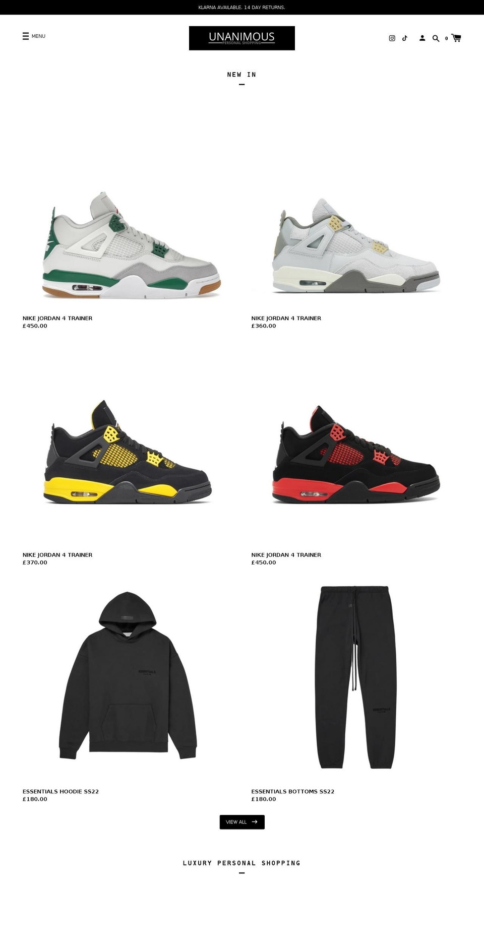 unanimousps.com shopify website screenshot