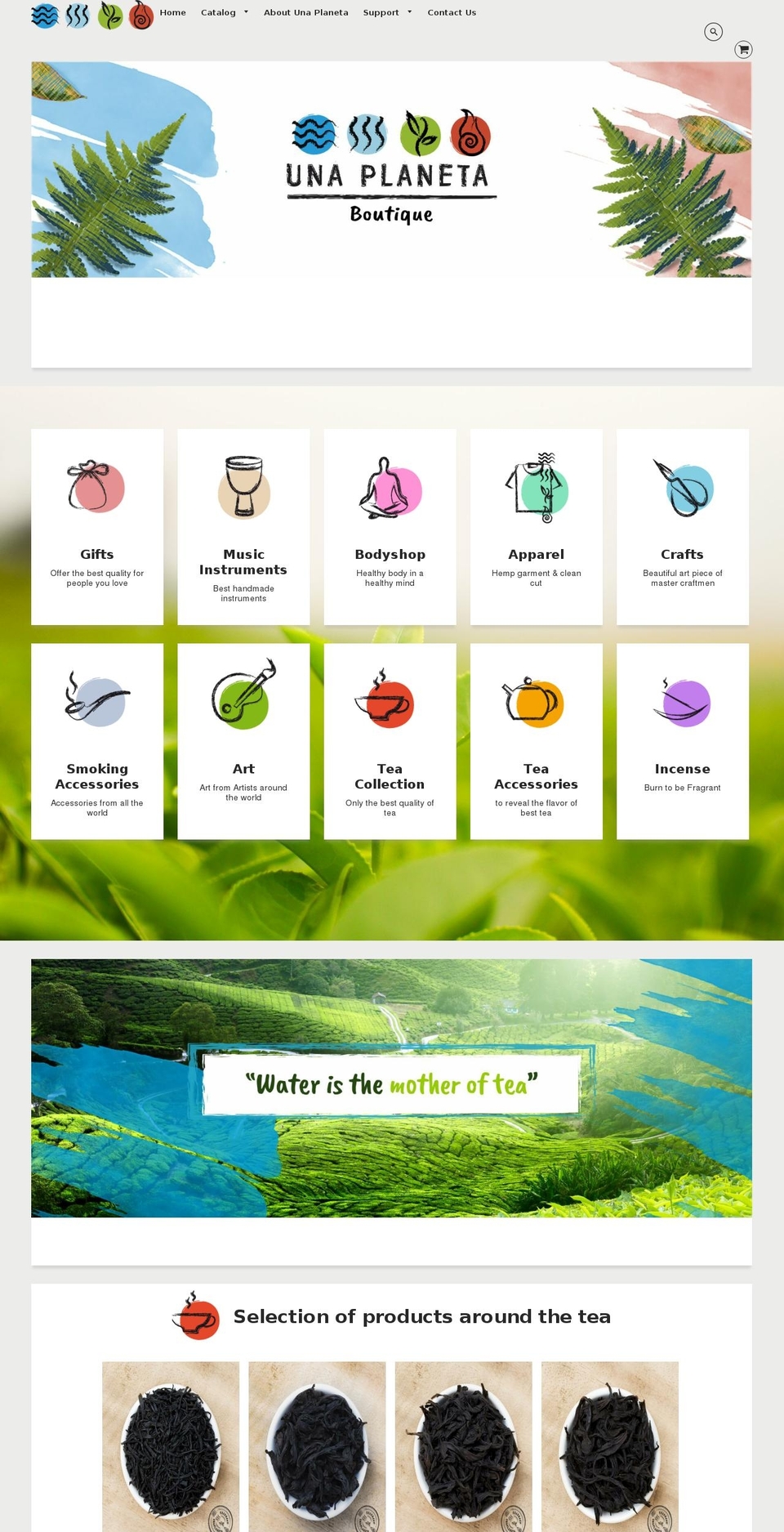 unaplaneta.store shopify website screenshot