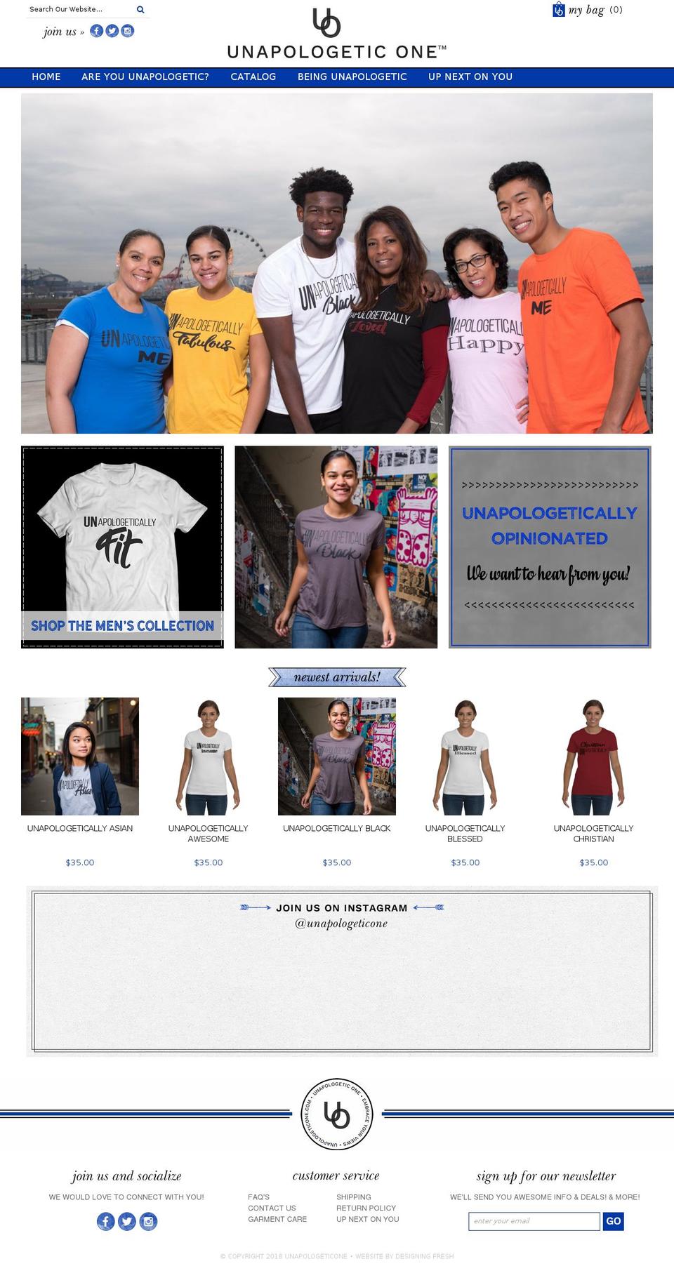 unapologeticone.com shopify website screenshot