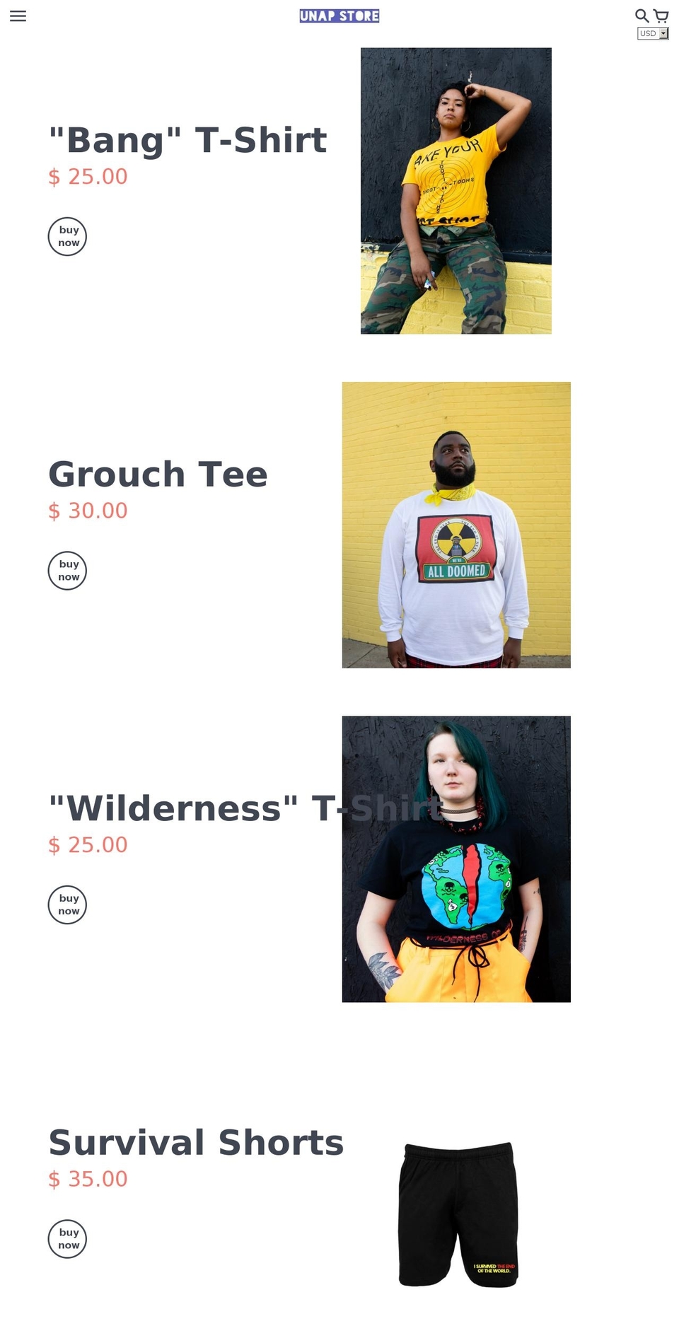 unapologeticstore.com shopify website screenshot