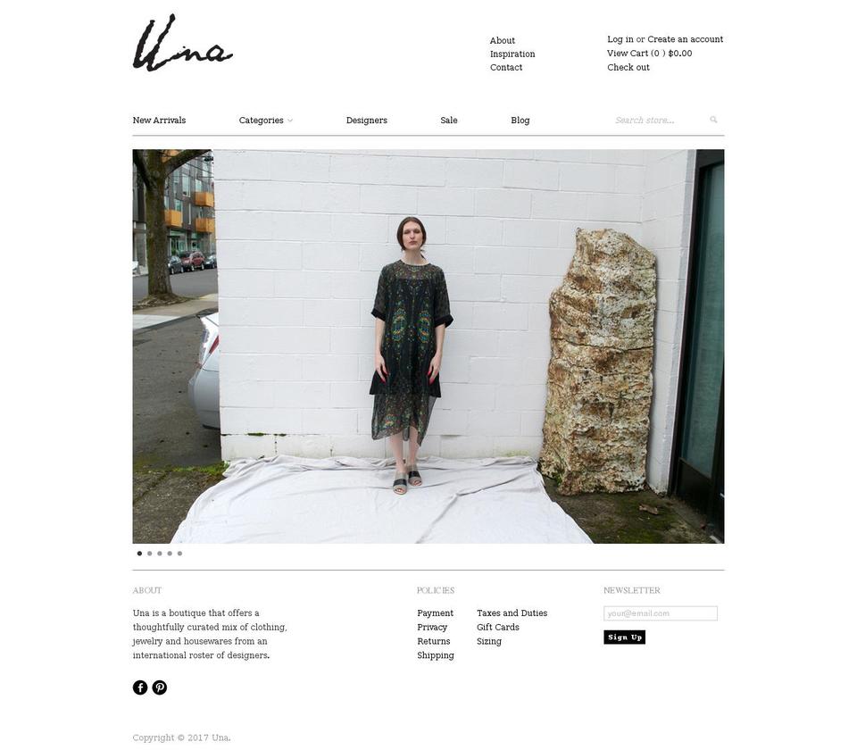 unaportland.com shopify website screenshot