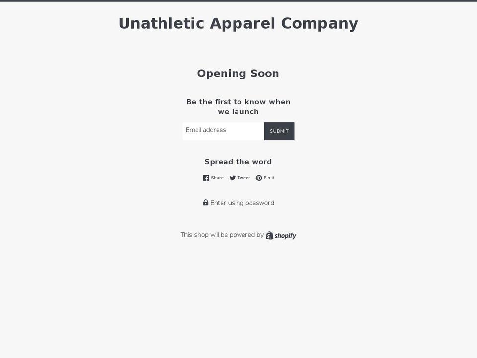 unathleticapparel.com — Shopify storefront screenshot