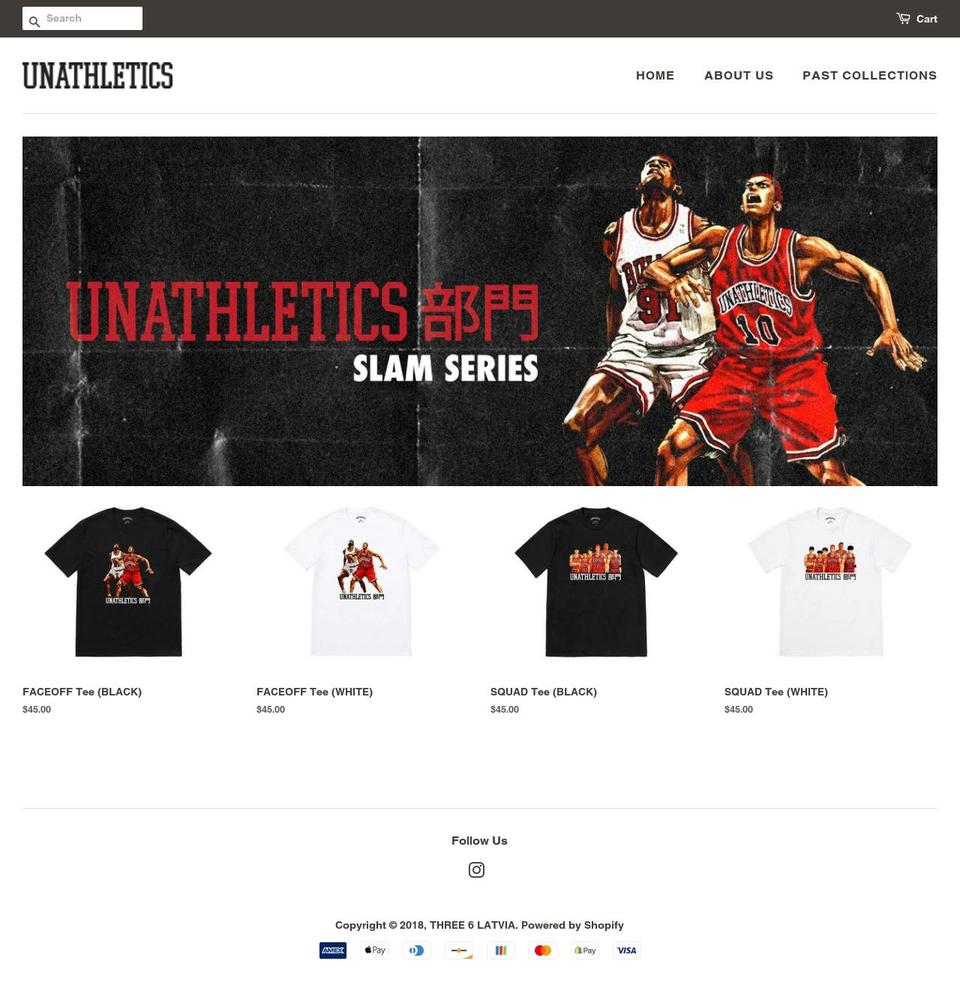 unathleticsdept.com shopify website screenshot