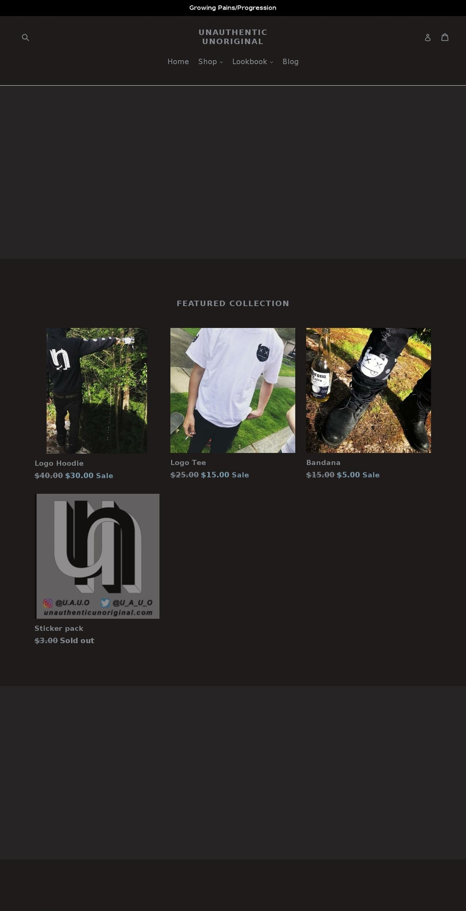 unauthenticunoriginal.com — Shopify storefront screenshot