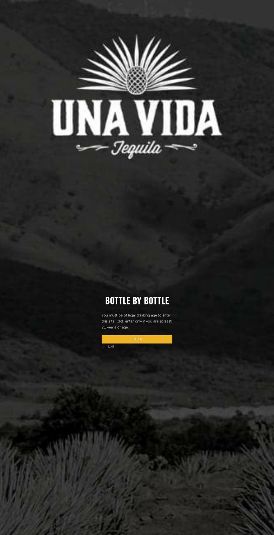 unavidatequila.com — Shopify storefront screenshot