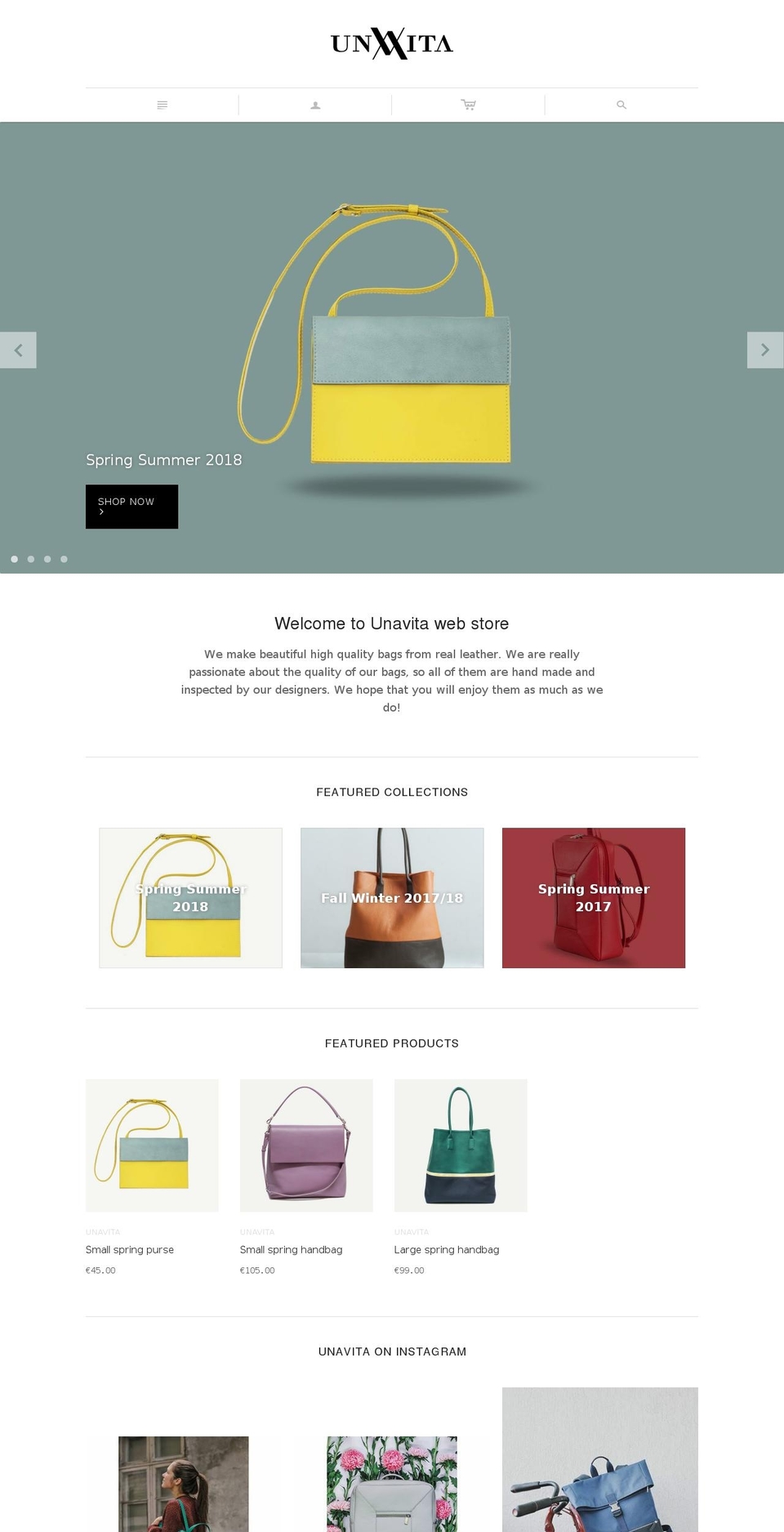 unavita.us shopify website screenshot