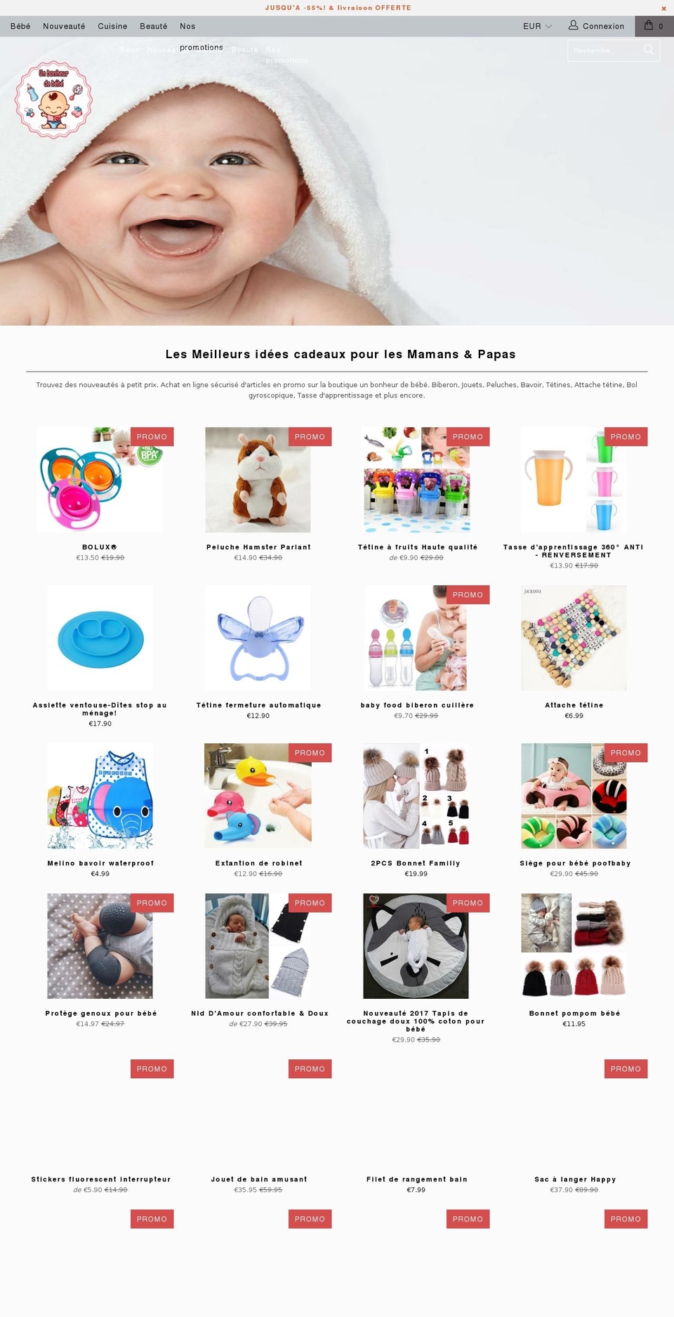 unbonheurdebebe.com — Shopify storefront screenshot