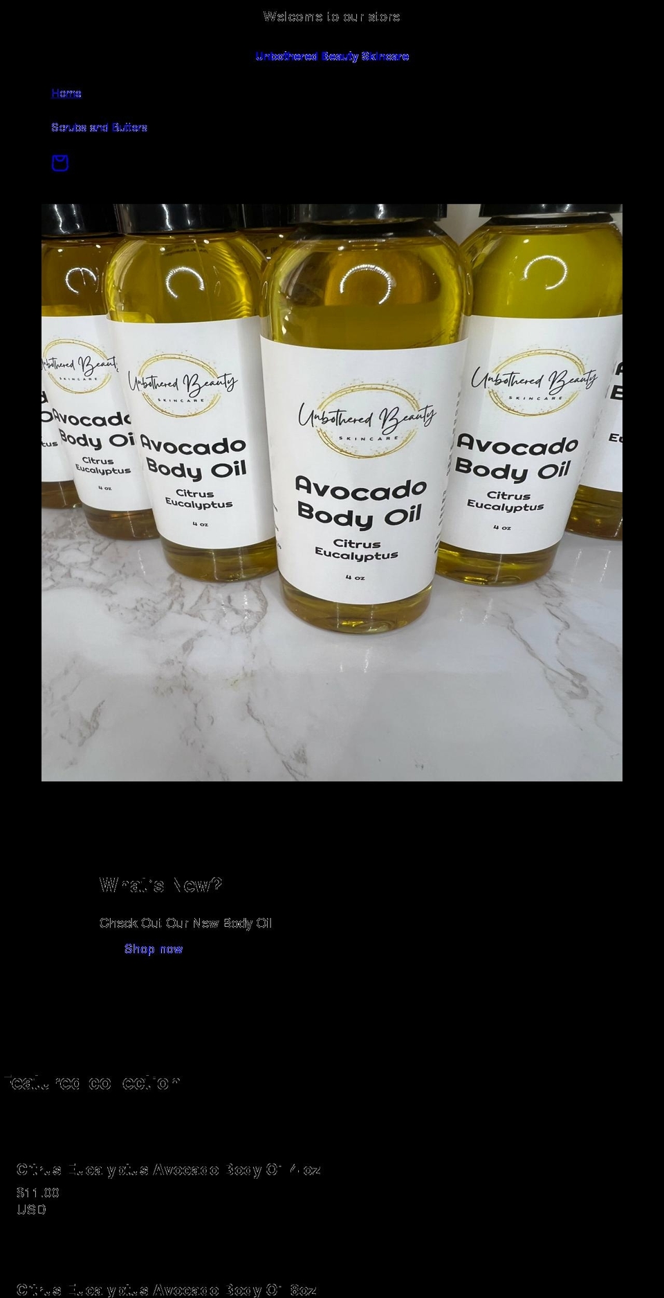 unbotheredbeautyus.com shopify website screenshot