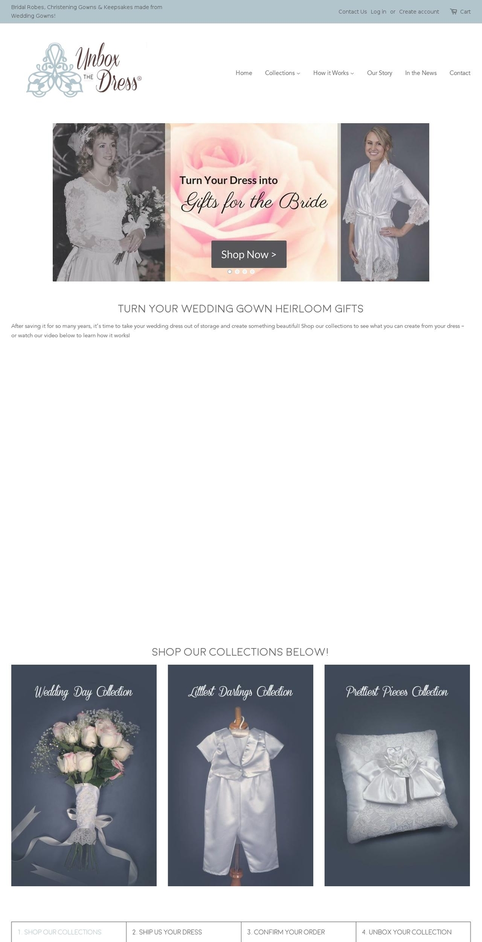 unboxthedress.com shopify website screenshot