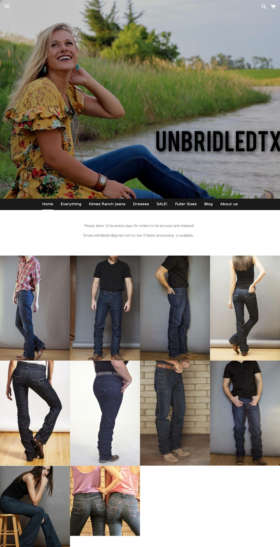 unbridledtx.com shopify website screenshot