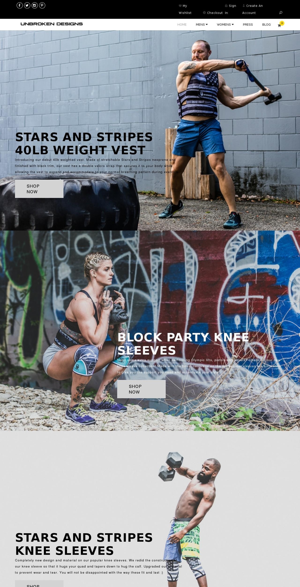 unbrokendesigns.com shopify website screenshot