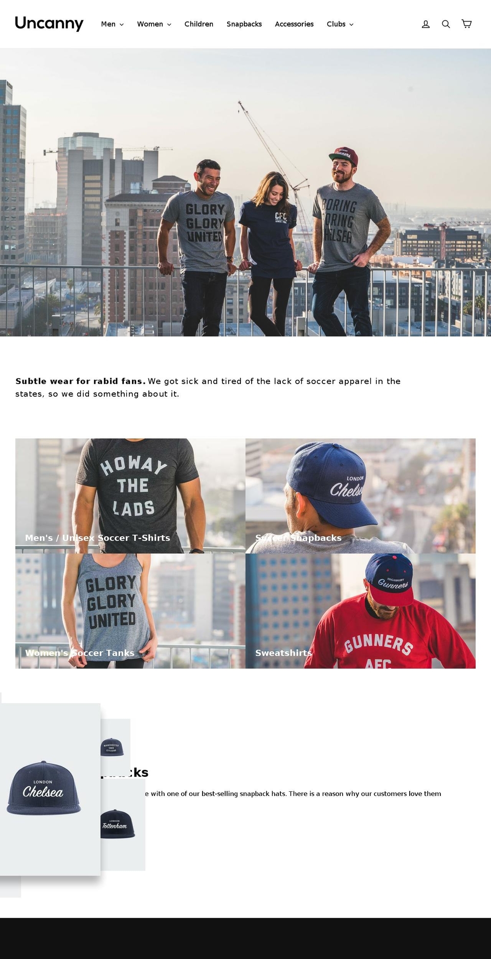 uncannyapparel.com — Shopify storefront screenshot