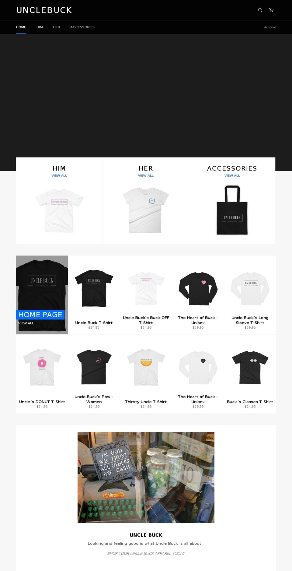 unclebuckshop.com — Shopify storefront screenshot
