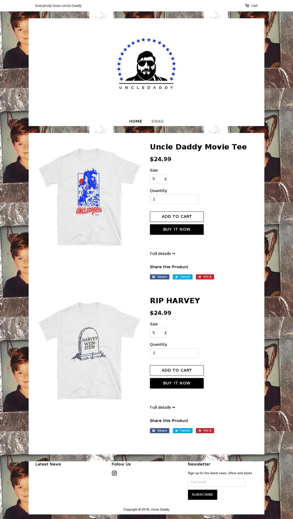 uncledaddy.us shopify website screenshot