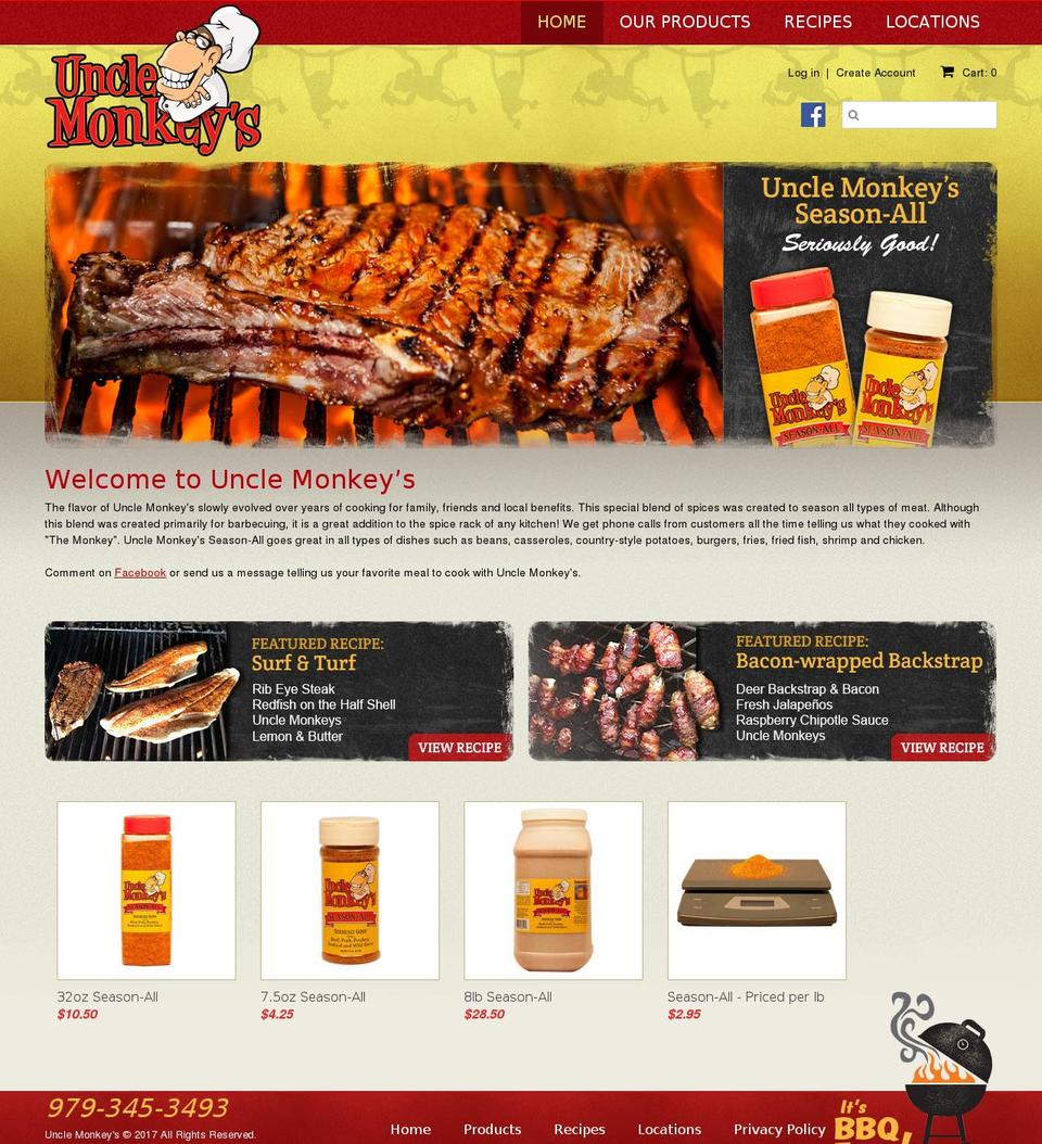 unclemonkeys.com shopify website screenshot