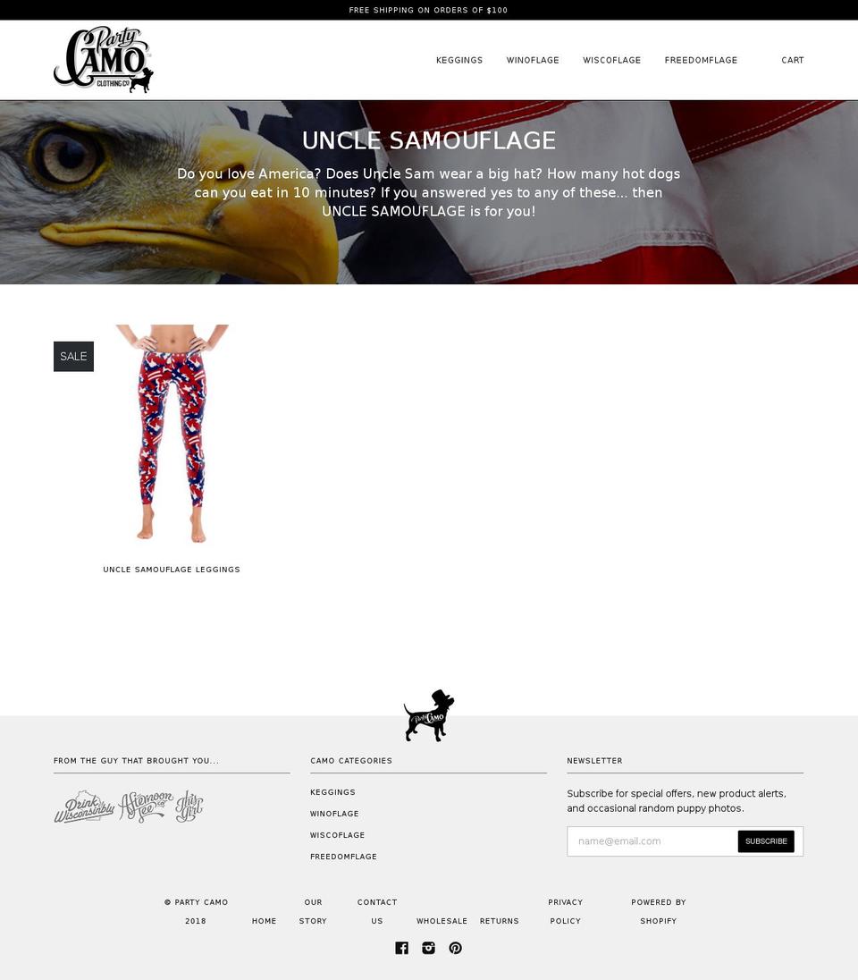 unclesamouflage.com — Shopify storefront screenshot