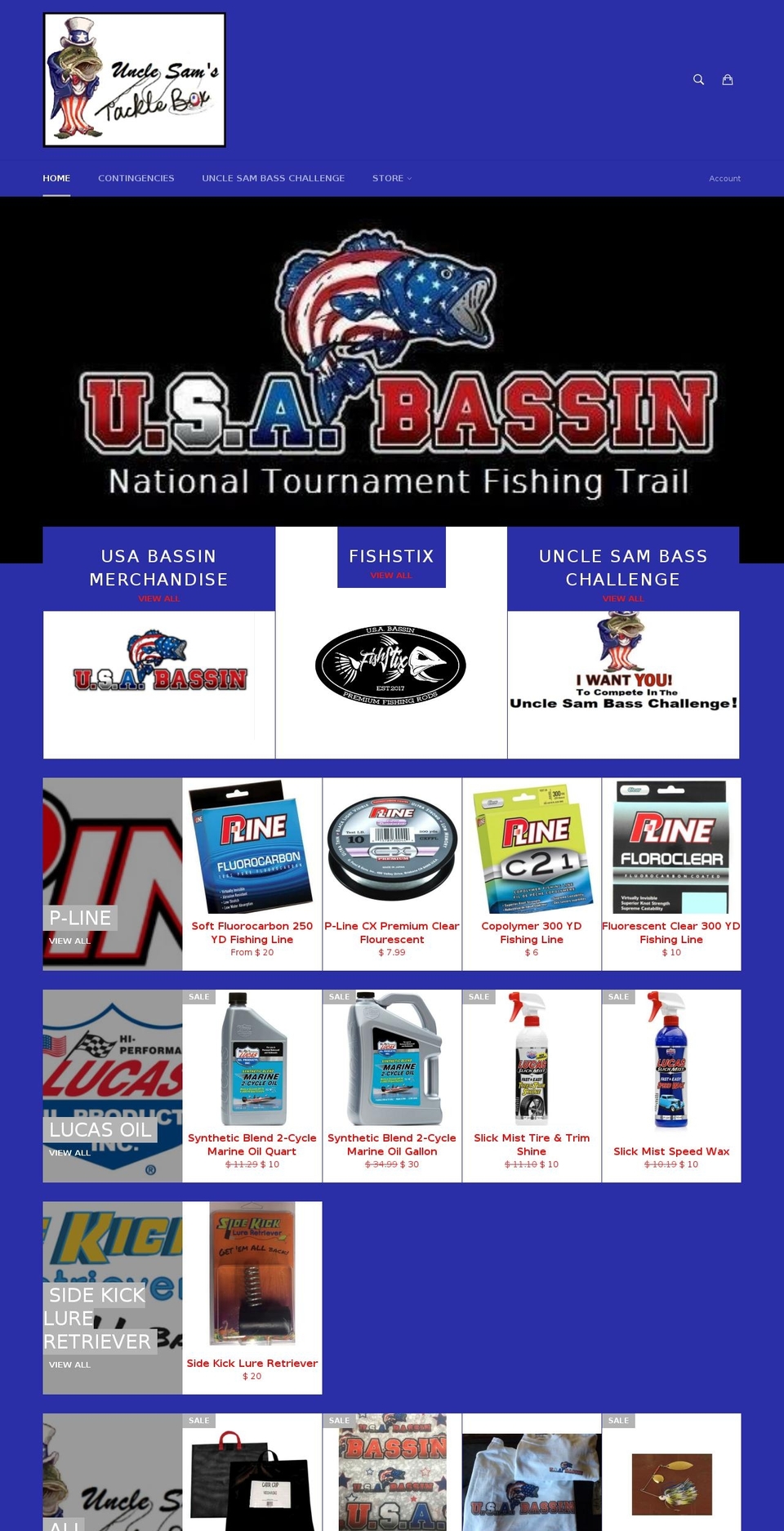 unclesamstacklebox.com shopify website screenshot