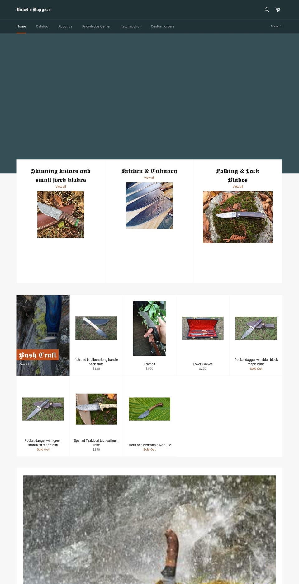 unclesdaggers.com — Shopify storefront screenshot