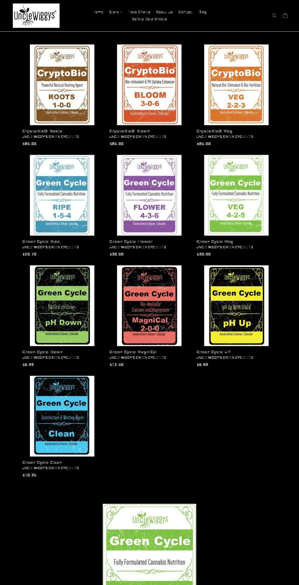 unclewiggys.com — Shopify storefront screenshot