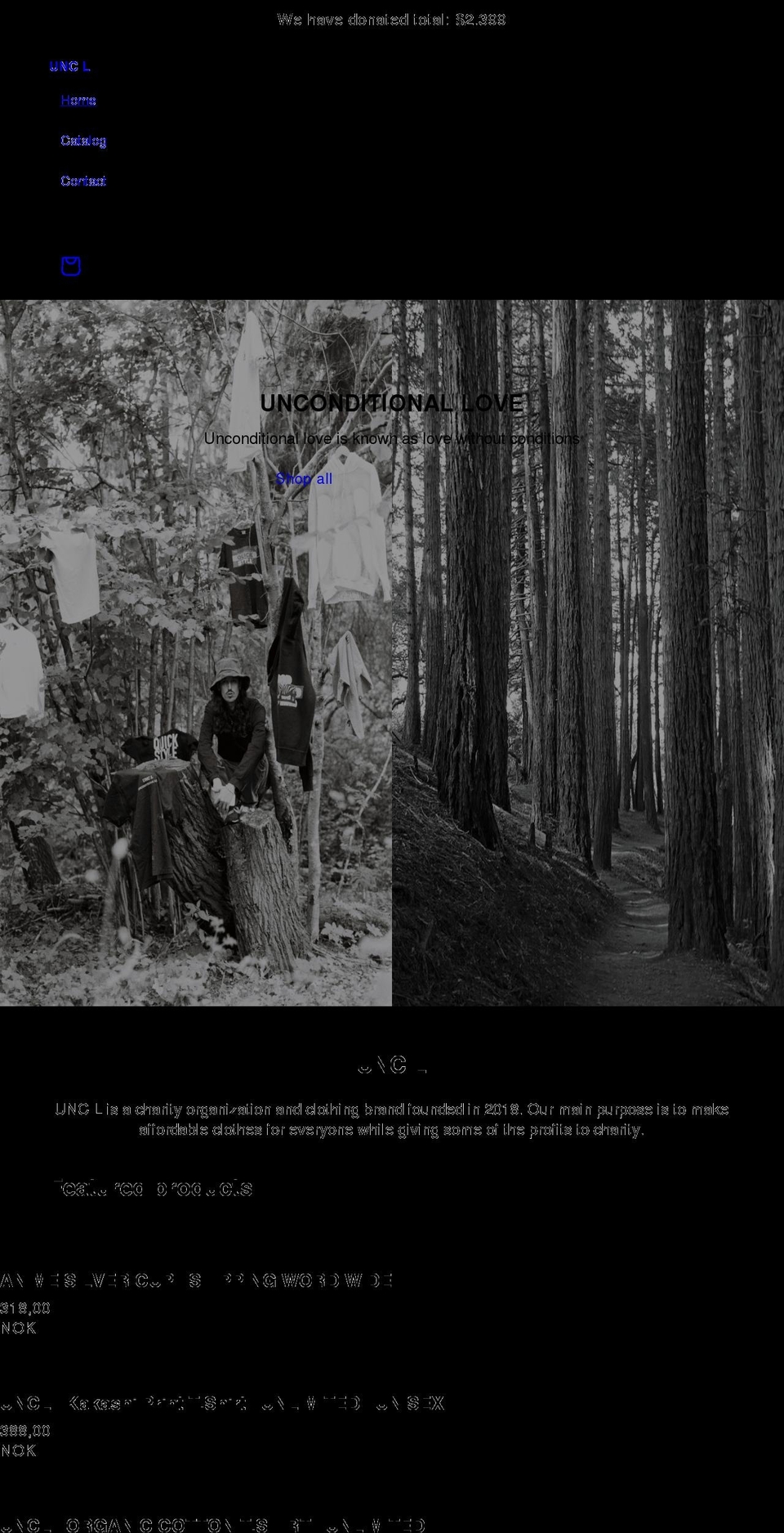 unclove.com — Shopify storefront screenshot