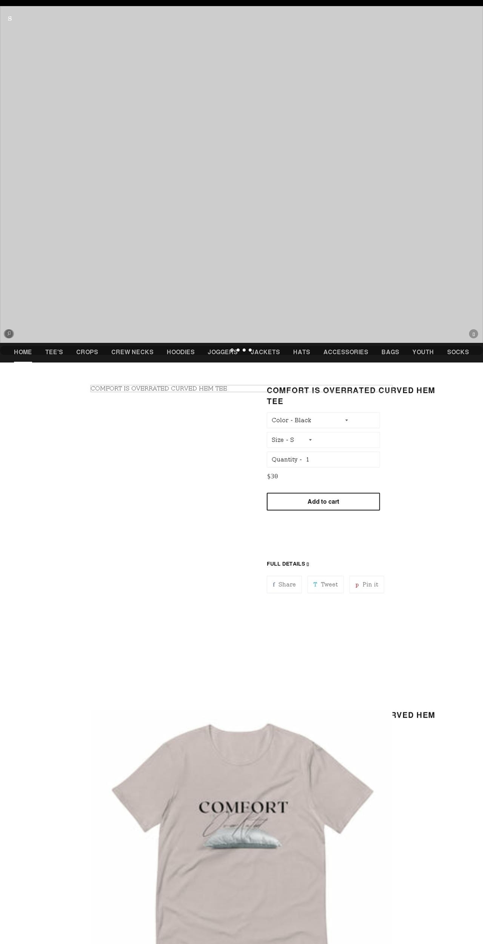 uncomfyclothing.com shopify website screenshot
